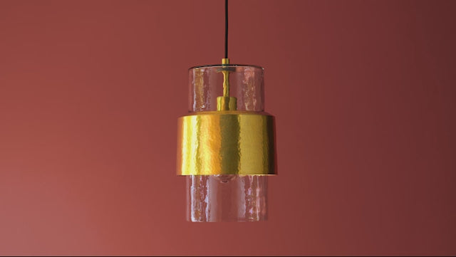 Amos Cattelan Pendant Hammered Brass –  from Amos Lighting + Home