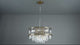 Amos Concave 9 Light Crystal Chandelier Warm Brass –  from Amos Lighting + Home