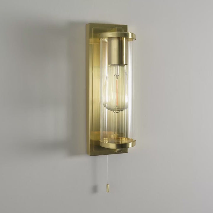 Amos Aeon Bathroom Wall Light Satin Brass