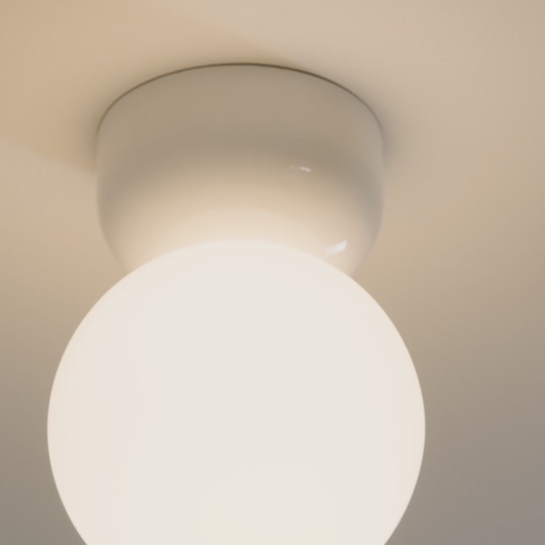 Astro Lyra 140 Bathroom Ceiling Light Gloss Glaze White