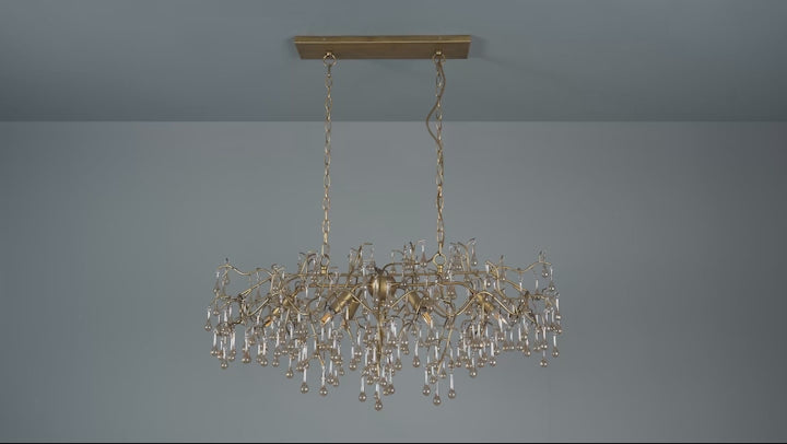 Amos Chatswoth Chandelier Pendant Bar Aged Gold –  from Amos Lighting + Home