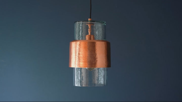 Amos Cattelan Pendant Hammered Copper –  from Amos Lighting + Home