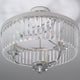 Amos Windsor Flush Chandelier Bright Nickel