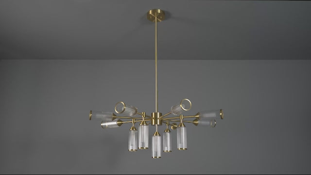 Amos Duchy 13 Light Chandelier Satin Brass –  from Amos Lighting + Home