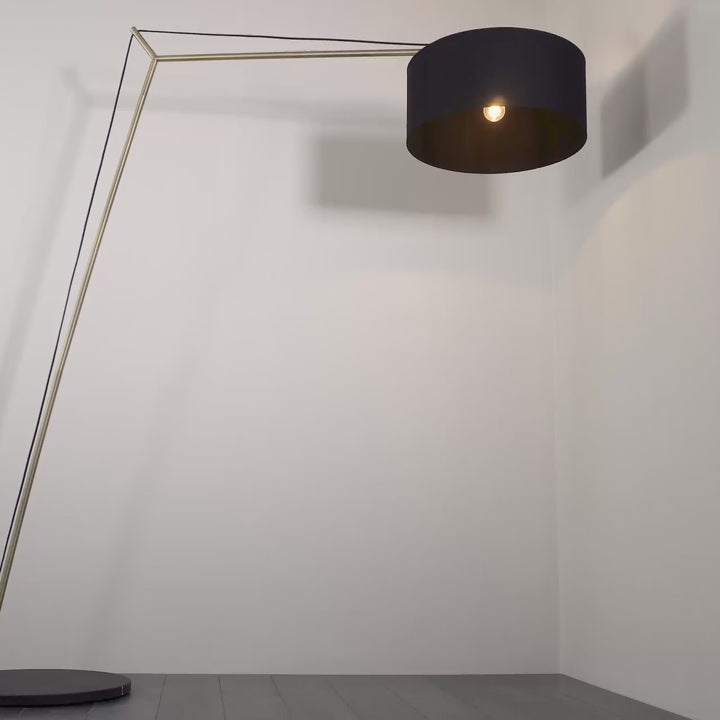 Amos Automic Floor Lamp Matt Brass & Black