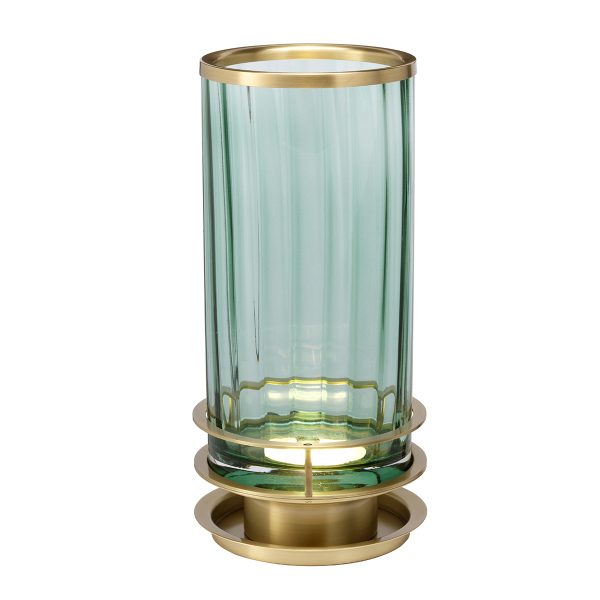 Quintiesse Arno Table Lamp Green & Aged Brass –  from Amos Lighting + Home