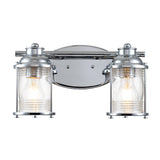 Quintiesse Ashlandbay Double Bathroom Wall Light Polished Chrome IP44 –  from Amos Lighting + Home