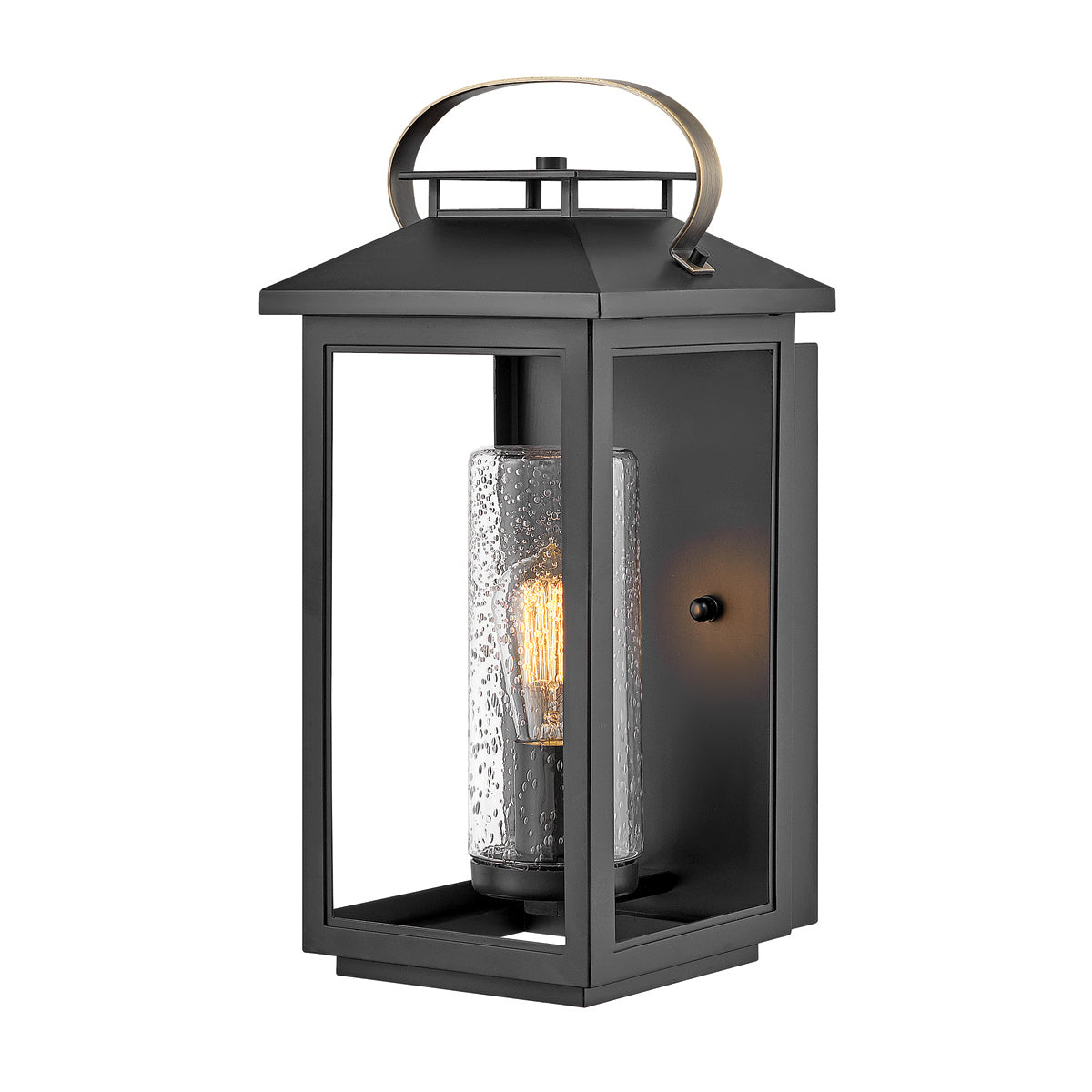 Quintiesse Atwater Medium Wall Lantern, Black IP44 –  from Amos Lighting + Home