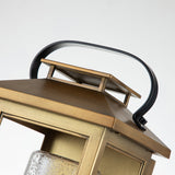 Quintiesse Atwater Small Wall Lantern, Painted Distressed Brass IP44 –  from Amos Lighting + Home