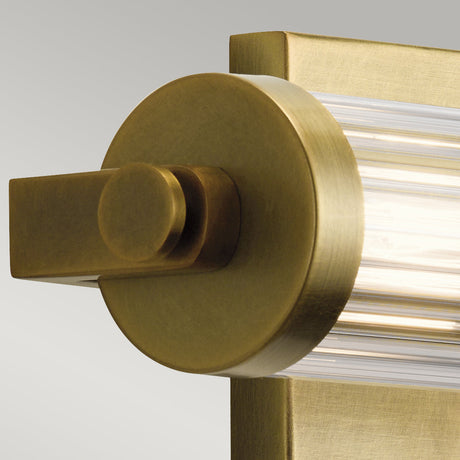 Quintiesse Azores 2 lt Bathroom Wall Light Natural Brass IP44 –  from Amos Lighting + Home