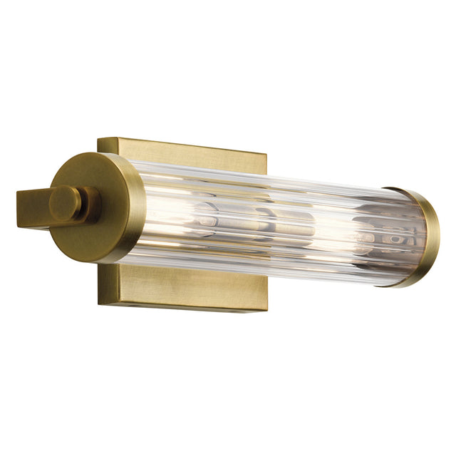 Quintiesse Azores 2 lt Bathroom Wall Light Natural Brass IP44 –  from Amos Lighting + Home