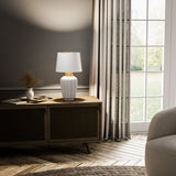 Quintiesse Bexley Table Lamp White & Brushed Brass –  from Amos Lighting + Home