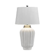 Quintiesse Bexley Table Lamp White & Polished Nickel –  from Amos Lighting + Home