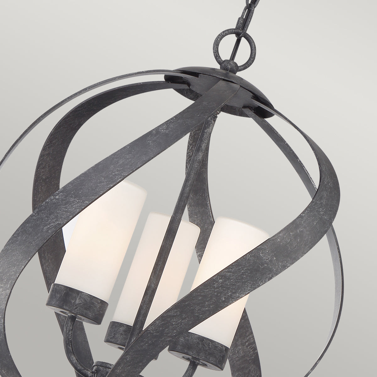 Quintiesse Blacksmith 3 lt Ironwork Indoor/Outdoor Chandelier IP44 –  from Amos Lighting + Home