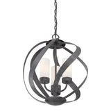 Quintiesse Blacksmith 3 lt Ironwork Indoor/Outdoor Chandelier IP44 –  from Amos Lighting + Home