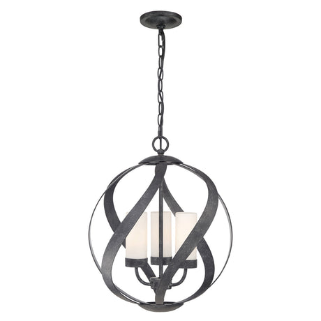 Quintiesse Blacksmith 3 lt Ironwork Indoor/Outdoor Chandelier IP44 –  from Amos Lighting + Home