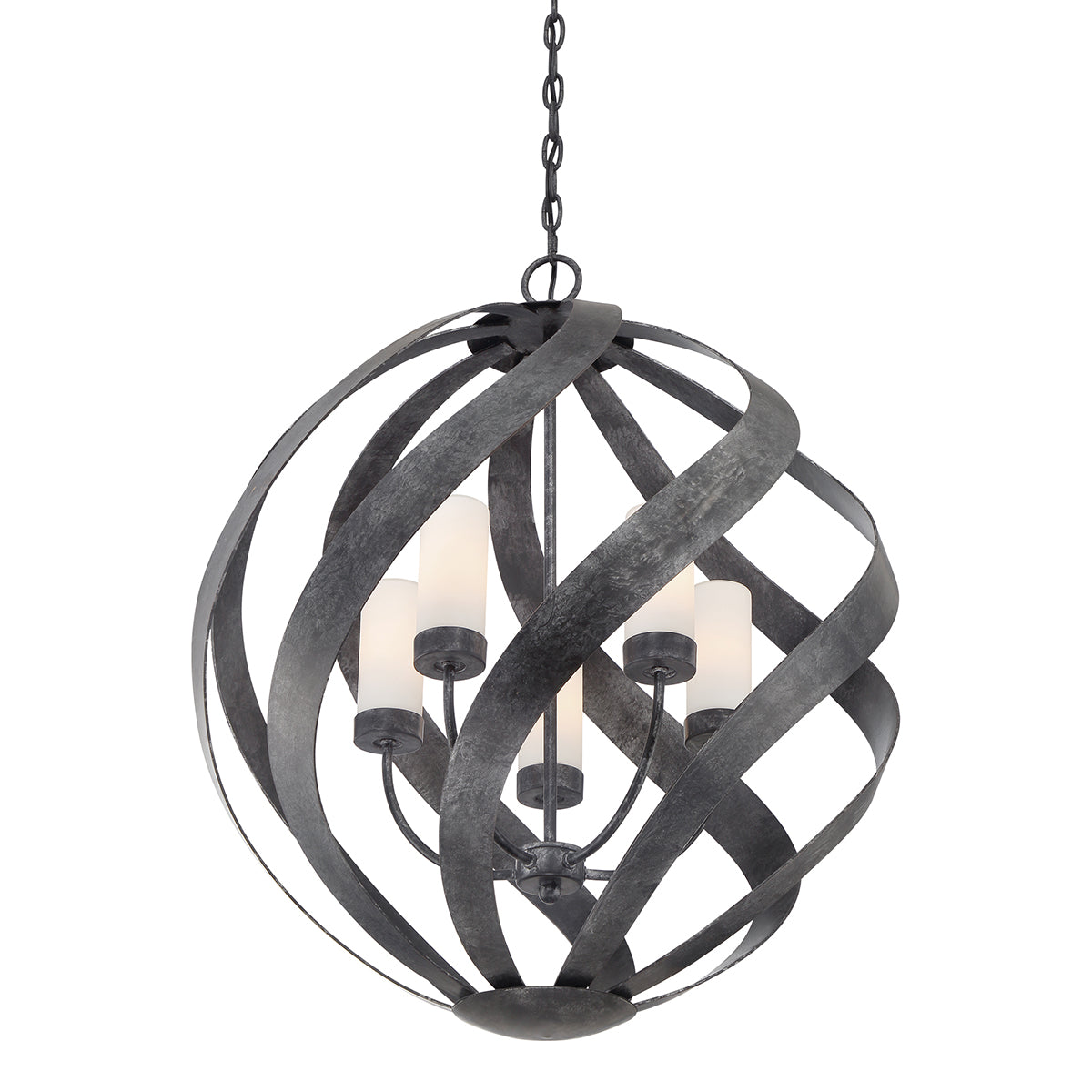 Quintiesse Blacksmith 5 lt Ironwork Indoor/Outdoor Chandelier IP44 –  from Amos Lighting + Home