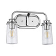 Quintiesse Braelyn 2 Light Wall Light Polished Chrome IP44 –  from Amos Lighting + Home