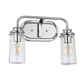 Quintiesse Braelyn 2 Light Wall Light Polished Chrome IP44 –  from Amos Lighting + Home