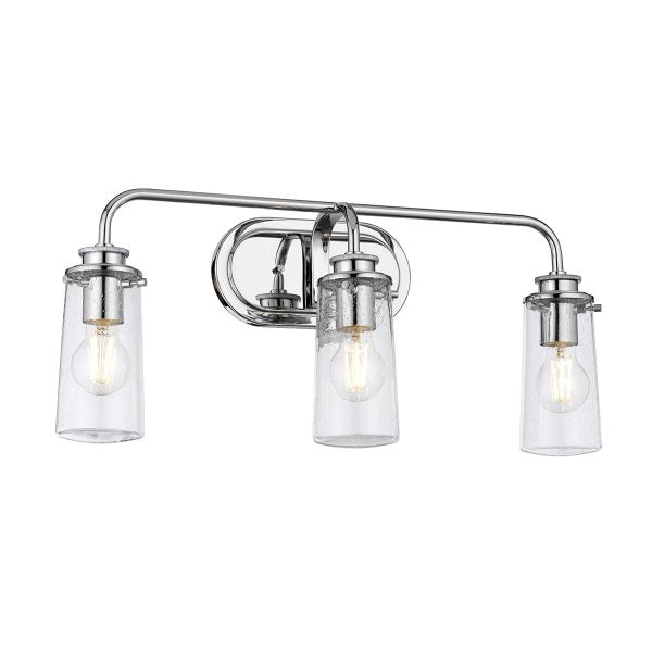 Quintiesse Braelyn 3 Light Wall Light Polished Chrome IP44 –  from Amos Lighting + Home