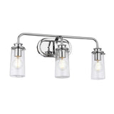 Quintiesse Braelyn 3 Light Wall Light Polished Chrome IP44 –  from Amos Lighting + Home