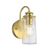 Quintiesse Braelyn Wall Light Brushed Brass IP44 –  from Amos Lighting + Home