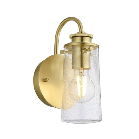 Quintiesse Braelyn Wall Light Brushed Brass IP44 –  from Amos Lighting + Home