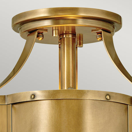 Quintiesse Chance Art Deco Ceiling Light Heritage Brass –  from Amos Lighting + Home