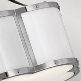 Quintiesse Chance Art Deco Ceiling Light Polished Nickel and White –  from Amos Lighting + Home