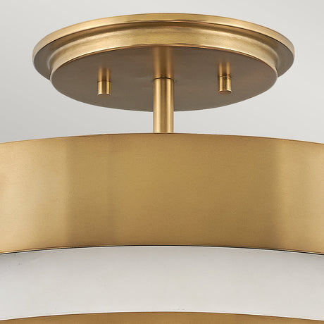 Quintiesse Echelon 3 lt Semi-flush Heritage Brass & Faux Alabaster –  from Amos Lighting + Home