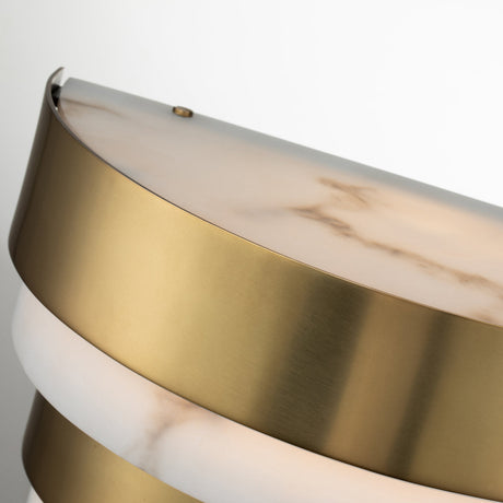 Quintiesse Echelon LED Wall Light, Heritage Brass & Faux Alabaster –  from Amos Lighting + Home