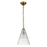 Quintiesse Elmore Single Glass Pendant, Burnished Brass –  from Amos Lighting + Home