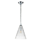 Quintiesse Elmore Single Glass Pendant Polished Chrome –  from Amos Lighting + Home