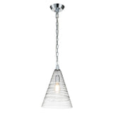 Quintiesse Elmore Single Glass Pendant Polished Chrome –  from Amos Lighting + Home