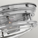 Quintiesse Hadrian Flush Ceiling Light Clear Glass, Chrome –  from Amos Lighting + Home