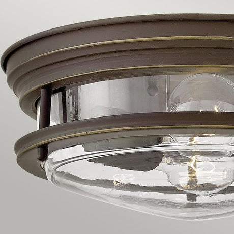 Quintiesse Hadrian Flush Ceiling Light Clear Glass, Oil Rubbed Bronze –  from Amos Lighting + Home