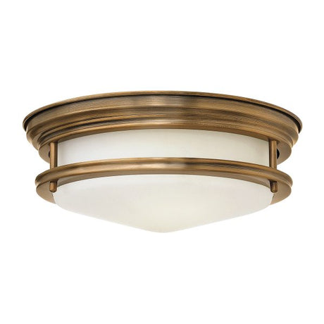 Quintiesse Hadrian Flush Ceiling Light Opal Glass, Brushed Bronze –  from Amos Lighting + Home