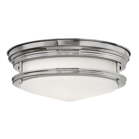 Quintiesse Hadrian Flush Ceiling Light Opal Glass, Chrome –  from Amos Lighting + Home