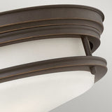 Quintiesse Hadrian Flush Ceiling Light Opal Glass, Oil Rubbed Bronze –  from Amos Lighting + Home