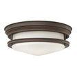 Quintiesse Hadrian Flush Ceiling Light Opal Glass, Oil Rubbed Bronze –  from Amos Lighting + Home