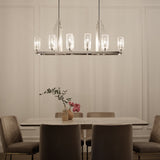 Quintiesse Kimrose 10 lt Art Deco Linear Chandelier Polished Nickel –  from Amos Lighting + Home