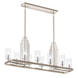 Quintiesse Kimrose 10 lt Art Deco Linear Chandelier Polished Nickel –  from Amos Lighting + Home