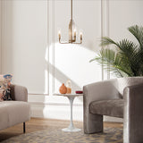 Quintiesse Kimrose 3 lt Art Deco Chandelier Brushed Natural Brass –  from Amos Lighting + Home