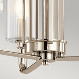 Quintiesse Kimrose 3 lt Art Deco Chandelier Polished Nickel –  from Amos Lighting + Home