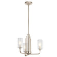 Quintiesse Kimrose 3 lt Art Deco Chandelier Polished Nickel –  from Amos Lighting + Home