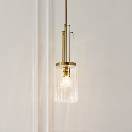 Quintiesse Kimrose Art Deco Mini Pendant Brushed Natural Brass –  from Amos Lighting + Home