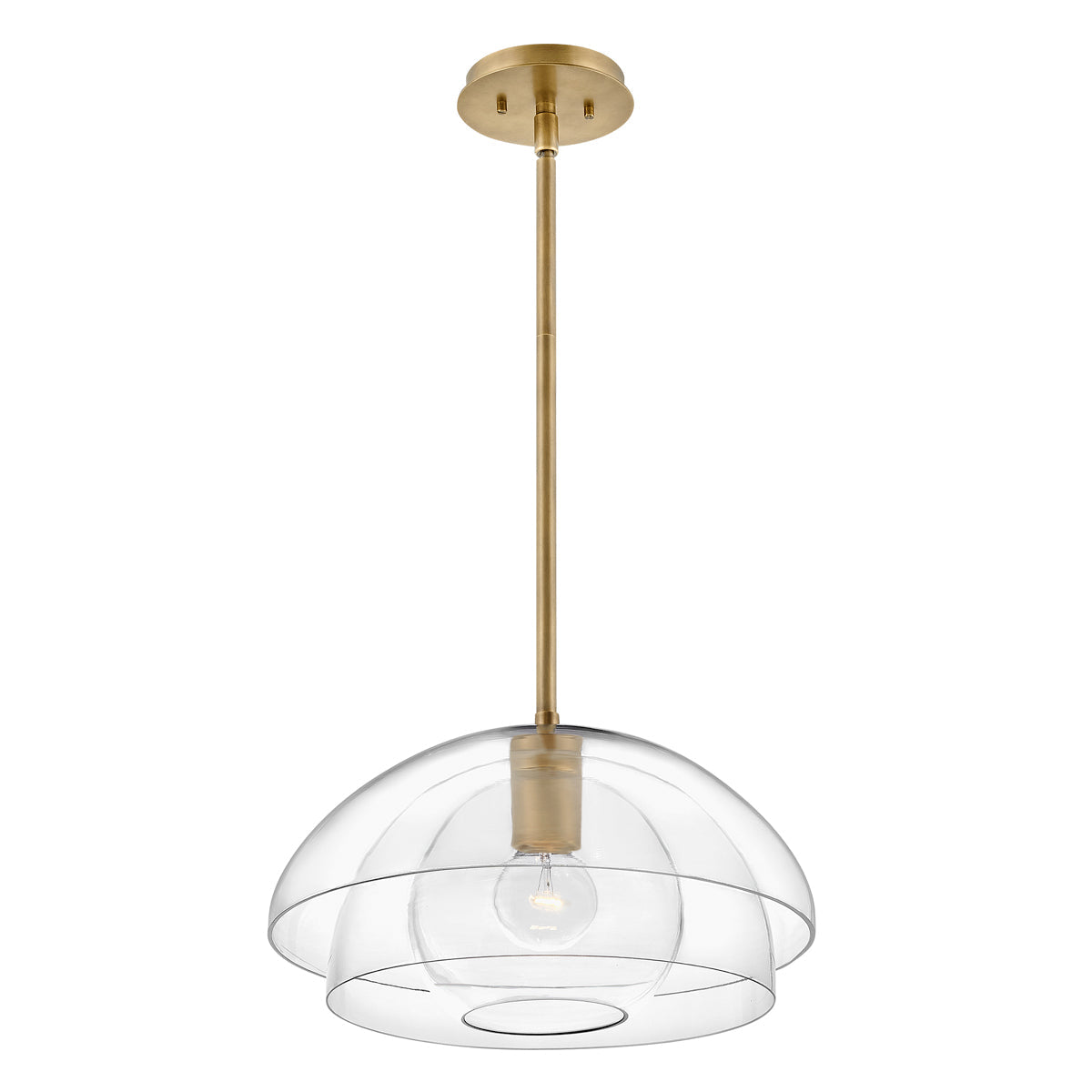 Quintiesse Lotus Single Pendant Heritage Brass –  from Amos Lighting + Home