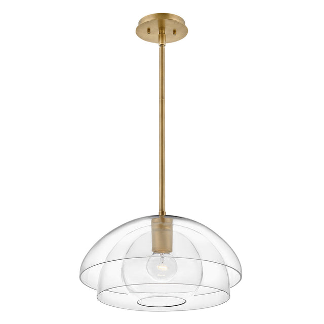 Quintiesse Lotus Single Pendant Heritage Brass –  from Amos Lighting + Home