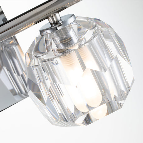 Quintiesse Regalia 2 lt Bathroom Wall Light Crystal and Polished Chrome IP44 –  from Amos Lighting + Home