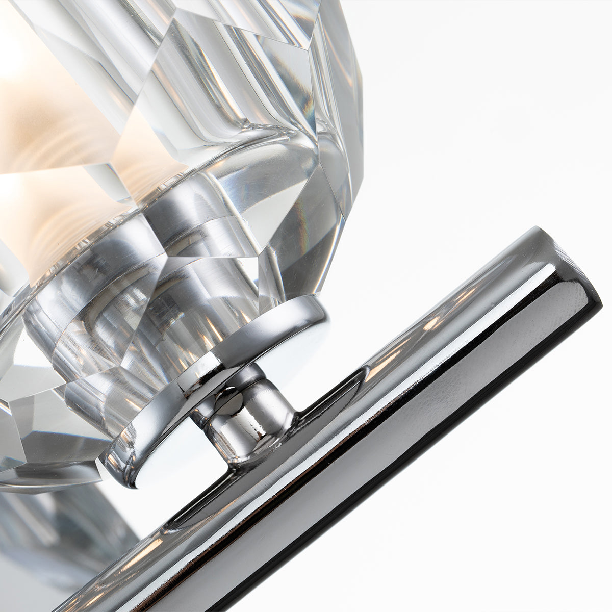 Quintiesse Regalia 2 lt Bathroom Wall Light Crystal and Polished Chrome IP44 –  from Amos Lighting + Home